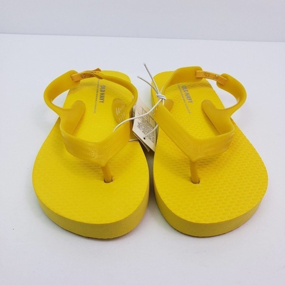 Old Navy Toddler Girls Size 10 Yellow Slip On Heel Strap Thong Flip Flop Sandals - Picture 2 of 5